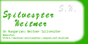 szilveszter weitner business card